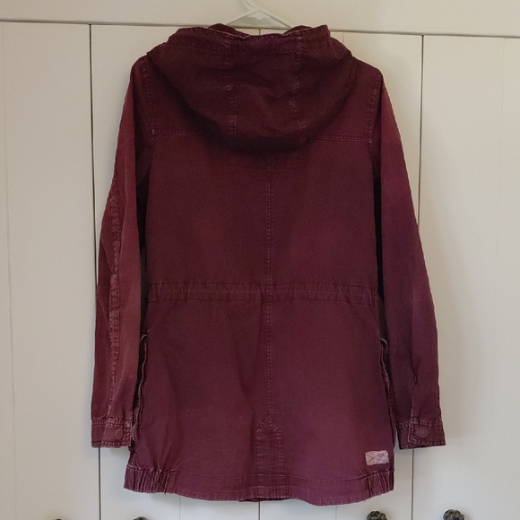 Garage Red Utility Jacket with Hood - Picture 6 of 9